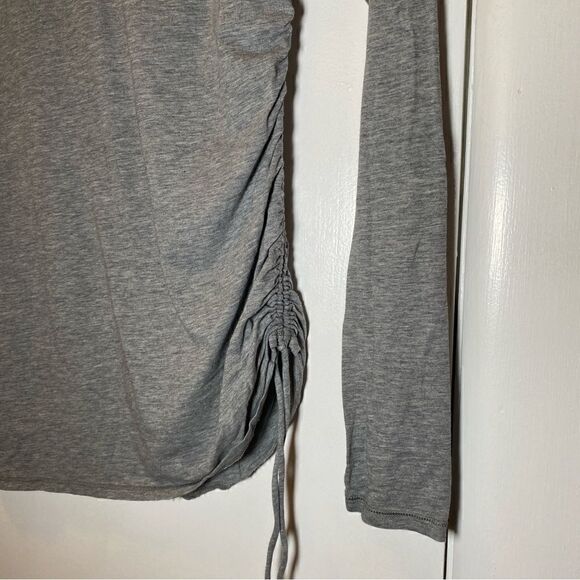 LULULEMON Cinch It Long Sleeve Top Heathered Medium Grey Women’s Size 2 - Picture 9 of 10